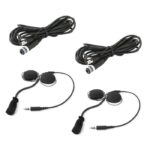 Set met robuuste hoofdtelefoon voor radio in helm voor passagiers achteraan